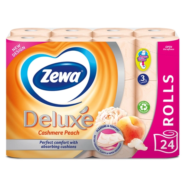 Zewa Deluxe Peach Тоалетна хартия 24 ролки