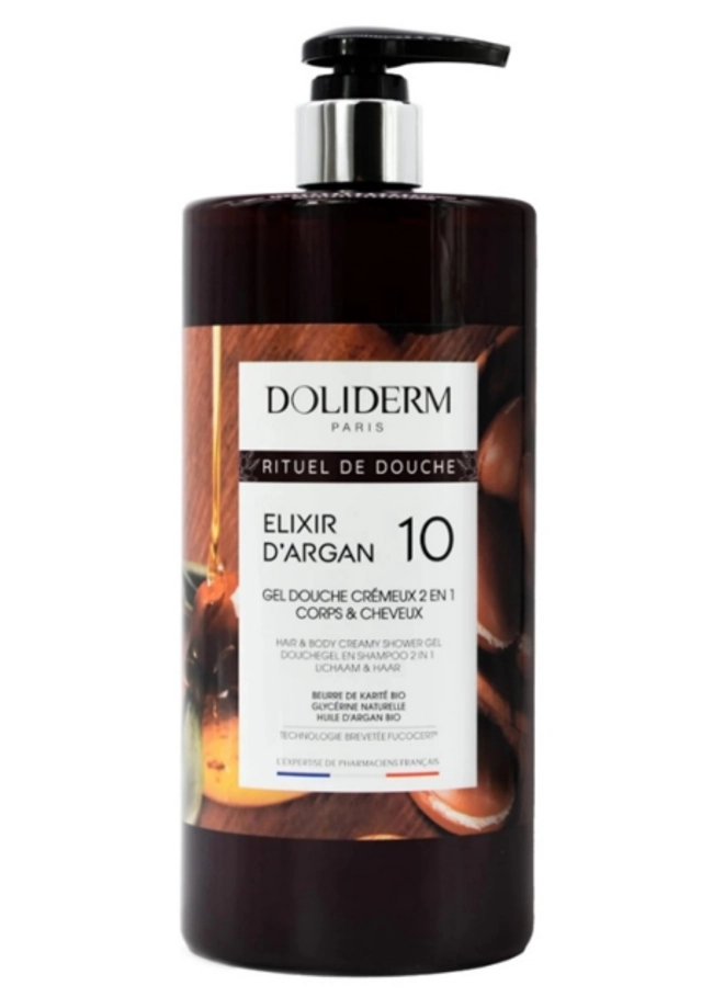 Doliderm Elixir D`Argan 10 Кремообразен душ гел 2в1 1 л.