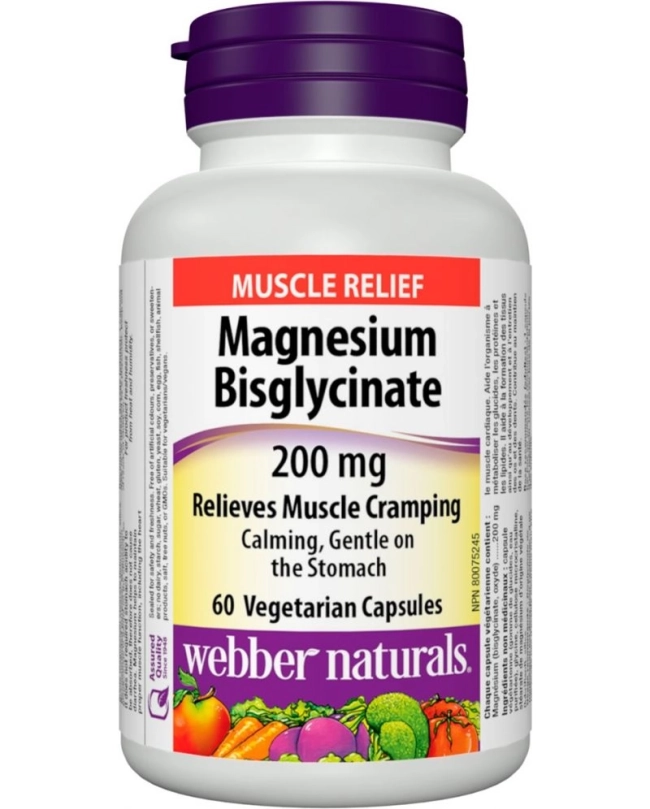 Magnesium Bisglycinate, 200 mg, 60 капсули, Webber Naturals