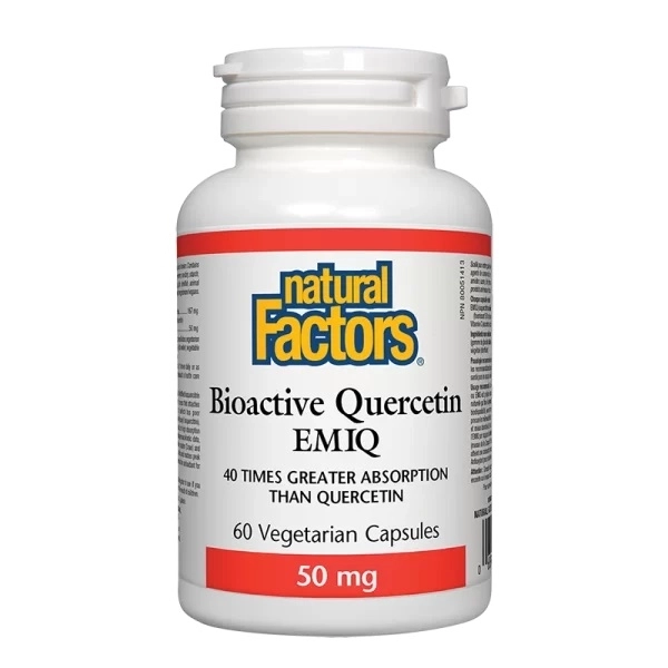 Natural Factors Bioactive Quercetin EMIQ / Биоактивен Kверцетин 50 mg x 60 капсули