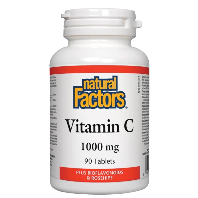 Natural Factors Vitamin C 1000 mg Bioflavonoids and Rosehips / Витамин С 1000 mg с Шипка и Биофлавони x 90 таблетки