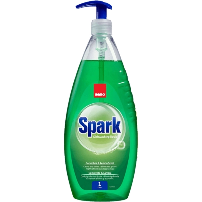 Sano Spark Cucumber & Lemon Scent Почистващ препарат за съдове 1л
