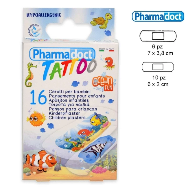 Pharmadoct Tattoo Ocean Fun Детски пластири 16 бр.