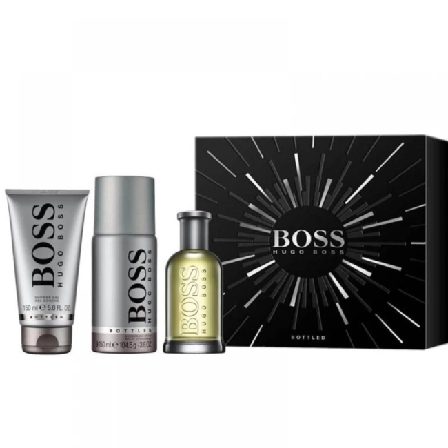 Hugo Boss Boss Bottled Комплект за Мъже - EdT 100 ml + Дезодорант 150 ml + Душ гел 100 ml