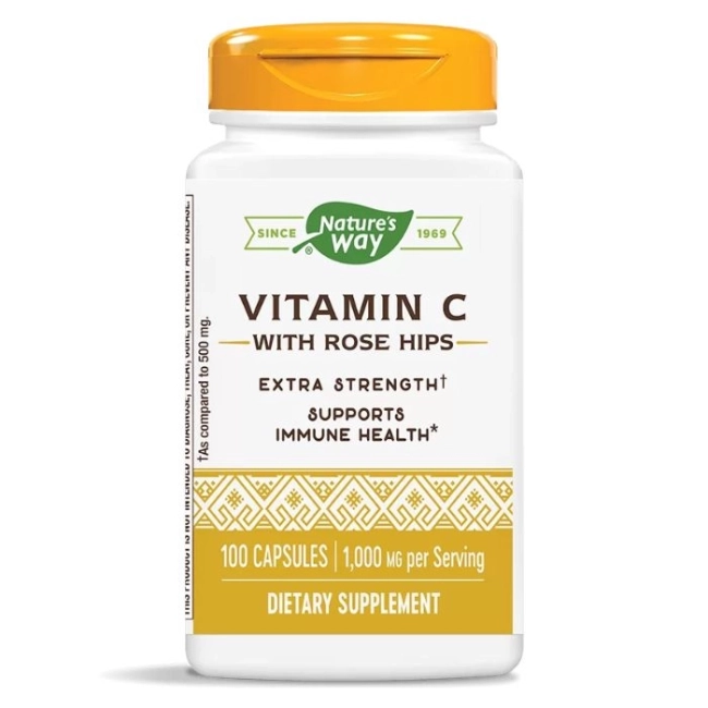 Nature’s Way Витамин С 1000 mg & Шипка - Антиоксидант и имуностимулатор, 100 капсули