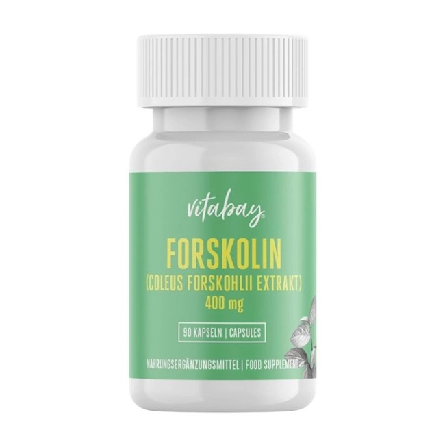 Vitabay Forskolin, Coleus Forskohlii Extrakt - Форсколин (Екстракт от Колеус форсколий) 400 mg, 90 капсули