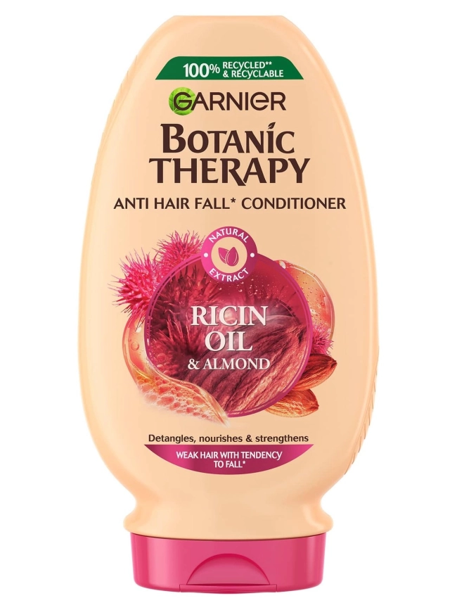 Garnier Botanic Therapy Oil & Almond Балсам за склонна към накъсване коса с масла от рицин и бадем 200 мл