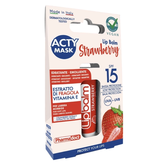 ACTY MASK Балсам за устни ЯГОДА 5.7мл SPF15