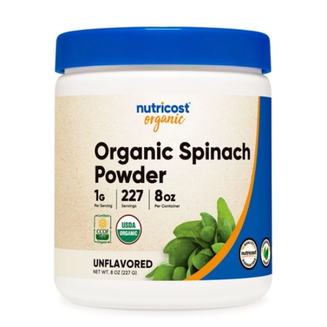 Nutricost Прах от спанак органик - Тонус, жизненост и силен имунитет, 227 g (прах)