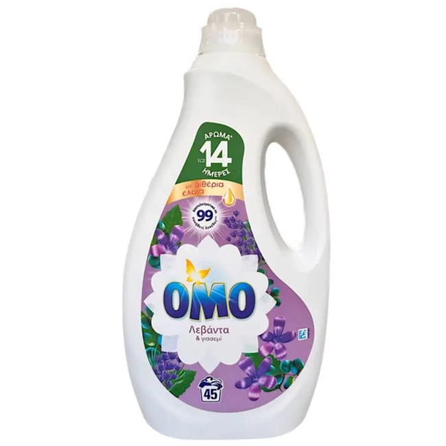 OMO Lavender & Jasmine Течен прах за пране 45 пранета 2.250 л
