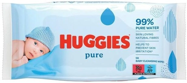 Huggies Pure Бебешки мокри кърпички с 99% вода 56 броя