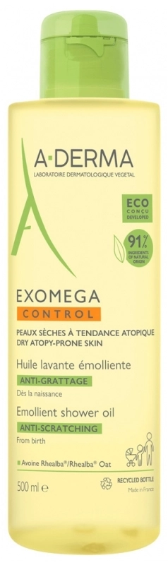 A-Derma Exomega Control Емолиентно душ-олио за суха и атопична кожа 500 мл