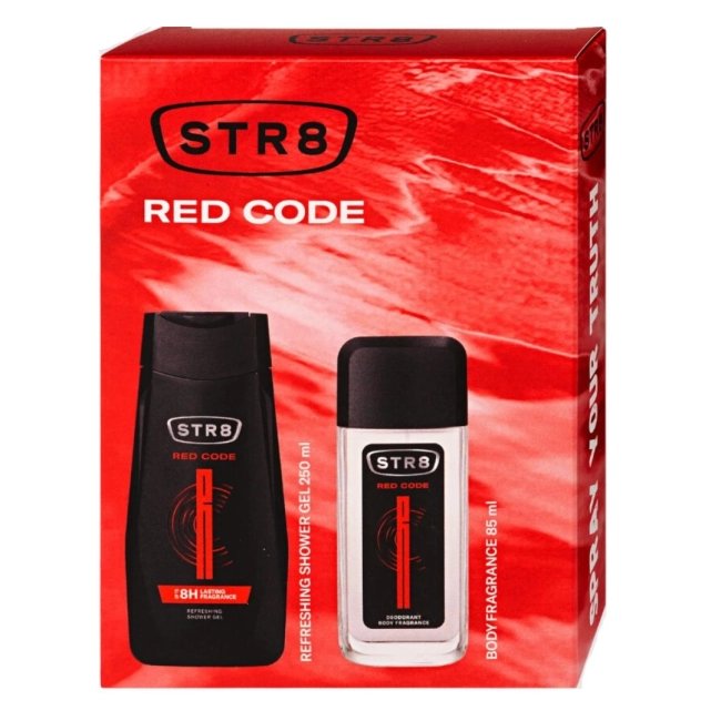 STR8 Red Code Парфюмен спрей за мъже 85 мл + STR8 Red Code Освежаващ душ-гел за мъже 250 мл Комплект