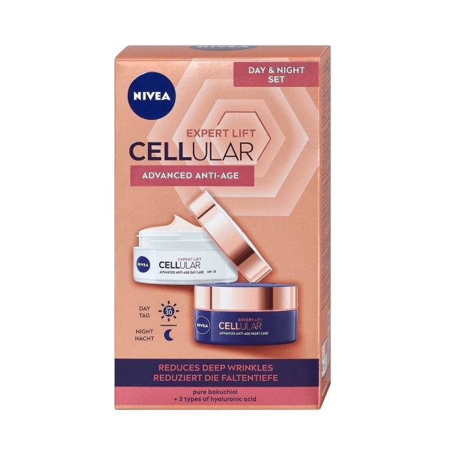 NIVEA Cellular Expert Lift КОМПЛЕКТ Дневен и нощен крем за лице против бръчки