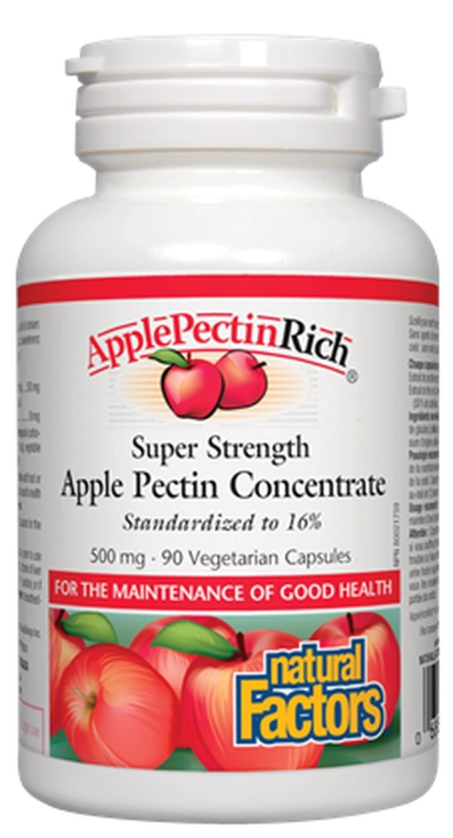 Natural Factors Apple Pectin Concentrate - Ябълков пектин супер концентрат, 500 mg, 90 капсули