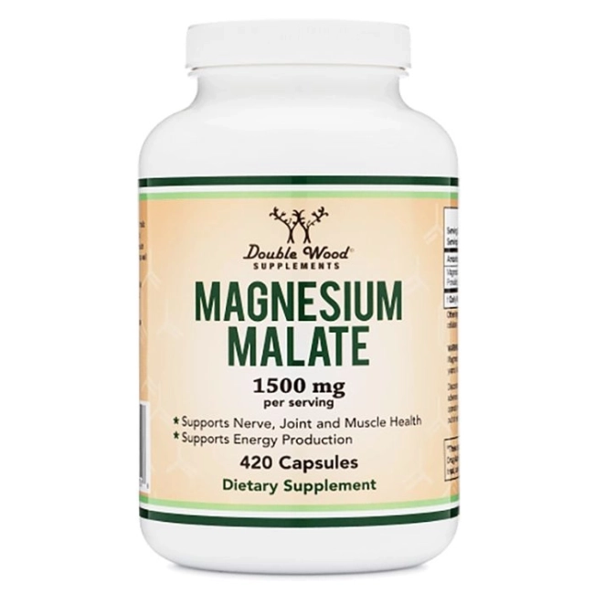 Double Wood Magnesium malate / Магнезий малат, 420 капсули