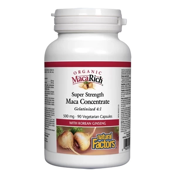 Natural Factors MacaRich® Organic Maca Concentrate 4:1/ Мака 500 mg х 90 капсули