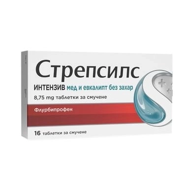 СТРЕПСИЛС ИНТЕНЗИВ МЕД и ЕВКАЛИПТ без захар тбл.х16