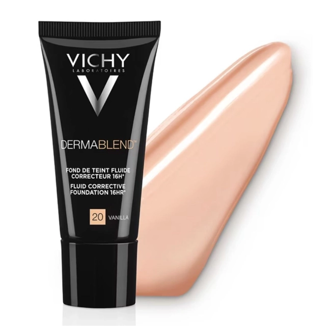 Vichy Dermablend Коригиращ фон дьо тен флуид за нормална до смесена кожа 20 ванилия SPF35 30 мл