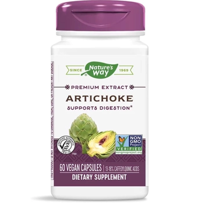 Nature’s Way Артишок - премиум екстракт - Черен дроб и жлъчен мехур, 450 mg, 60 капсули