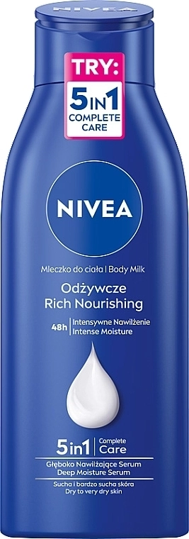 NIVEA Rich Nourishing Подхранващо мляко за тяло за суха и много суха кожа 400 мл