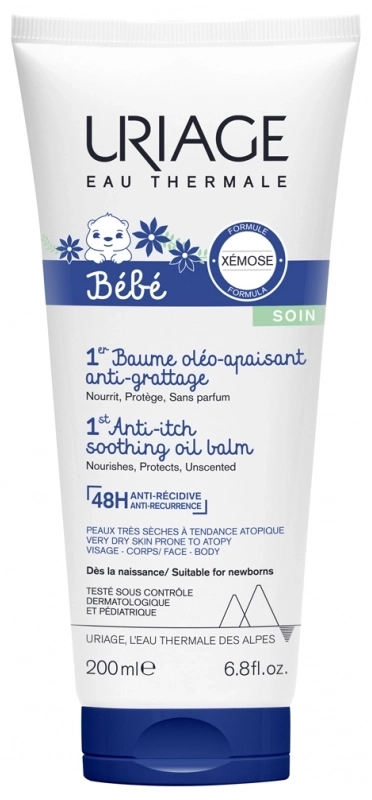 URIAGE Bebe 1er Baume Успокояващ олио-балсам за бебета и деца 200 мл