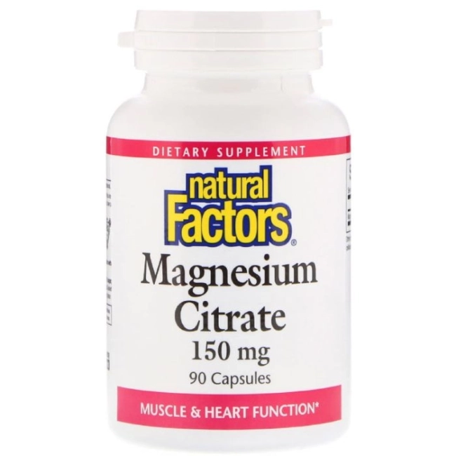 Natural Factors Magnesium Citrate/ Магнезий (цитрат) 150 mg х 90 капсули