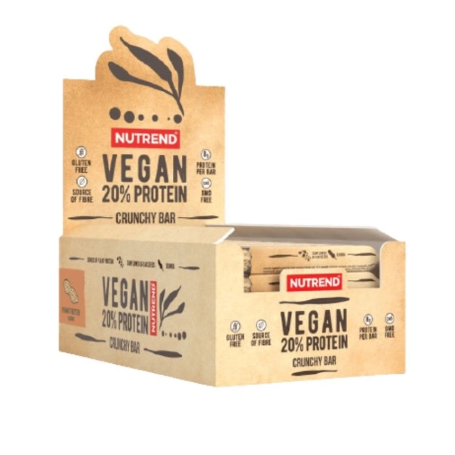 Nutrend VEGAN PROTEIN CRUNCHY BAR, 25x40 г с вкус на Бадем