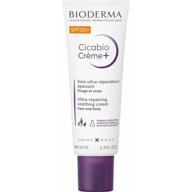 Bioderma Cicabio Възстановяващ крем при кожни увреждания SPF50+ 30 мл