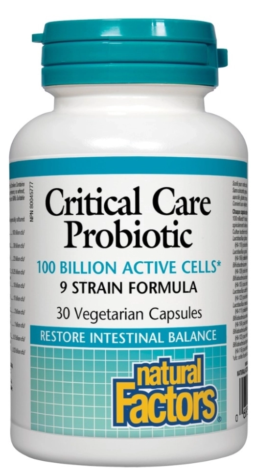 Natural Factors Critical Care Probiotic 9 щама, 100 млрд. активни пробиотици х 30 капсули