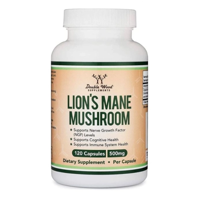 Double Wood Lion’s Mane Mushroom - Лъвска грива, 120 капсули