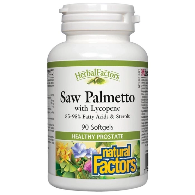 Natural Factors Saw Palmetto with Lycopene/ Сао Палмето с Ликопен х 90 софтгел капсули