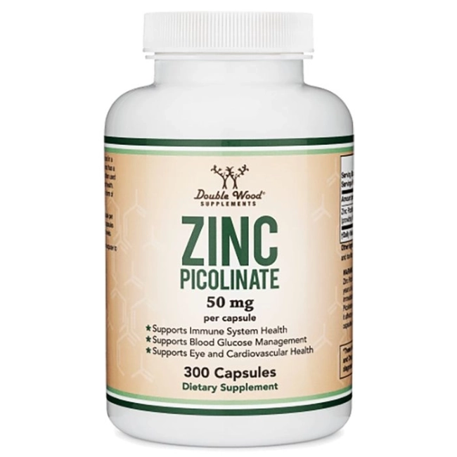 Double Wood Zinc Picolinate / Цинк (Пиколинат), 300 капсули
