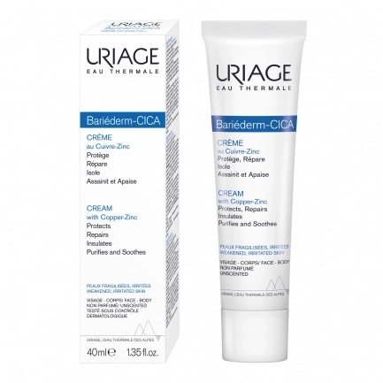 URIAGE Bariederm Cica Cu-Zn Възстановяващ изолиращ крем с Cu-Zn 40 мл