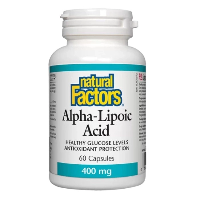Natural Factors Alpha-Lipoic Acid/ Алфа-липоева киселина 400 mg x 60 капсули