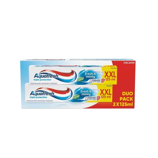 Aquafresh Triple Protection Fresh & Minty DUO Паста за зъби  125 мл х 2 бр