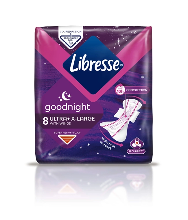 Libresse ULTRA Goodnight X-LARGE Нощни дамски превръзки 8 броя