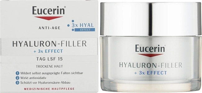 Eucerin Hyaluron-Filler Дневен крем за суха кожа SPF15 50 мл