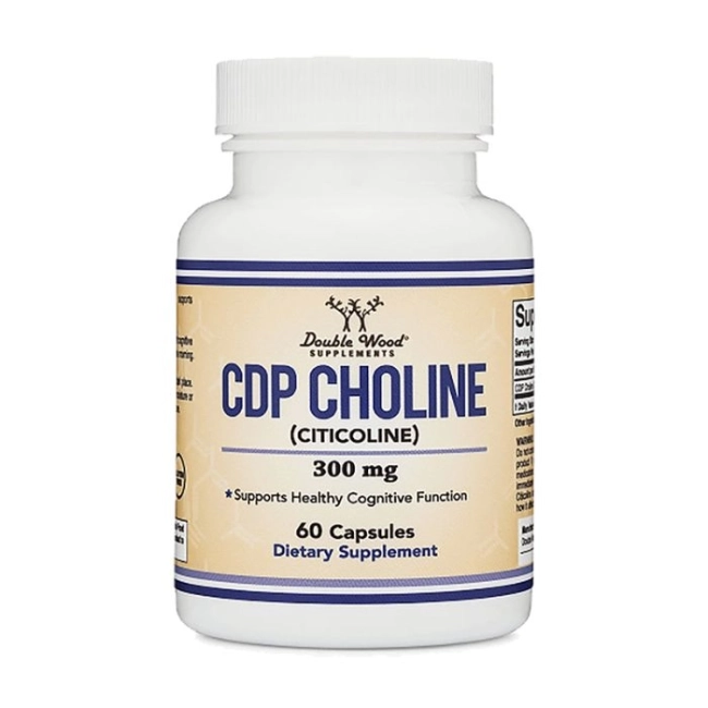 Double Wood CDP Choline (Citicoline) / Цитиколин, 300 mg, 60 капсули