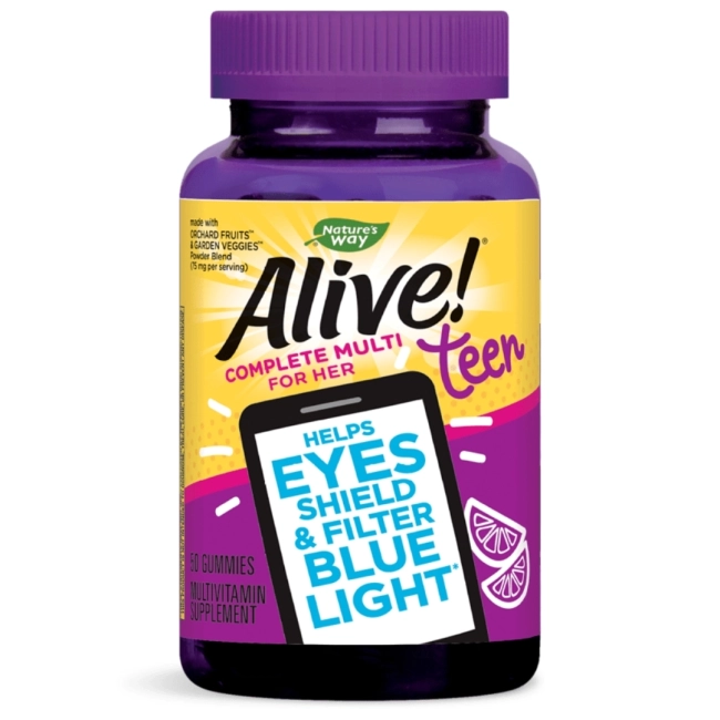 Nature's way Alive Мултивитамини за момичета Алайв тийн - Alive! Teen Complete Multi For Her, 50 желирани таблетки