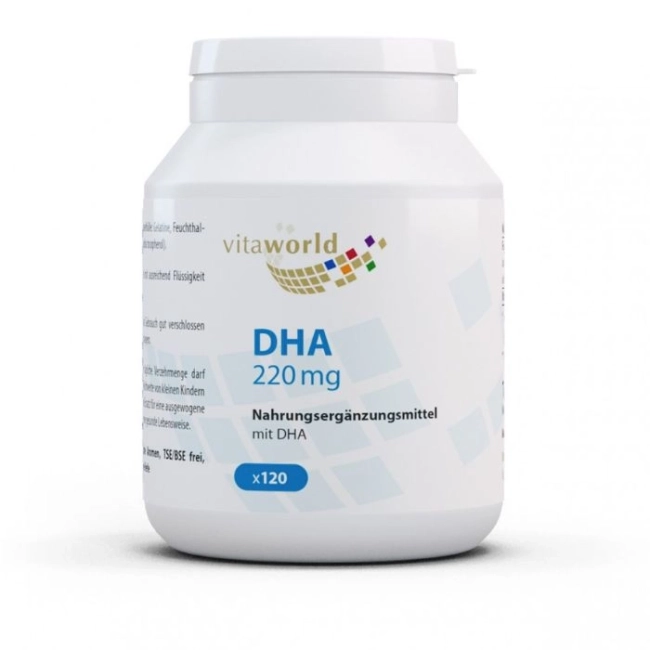 Vita World DHA / Докозахексаенова киселина 220 mg, 120 софтгел капсули