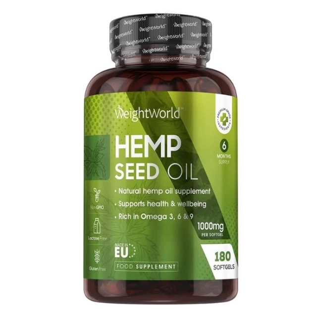 WeightWorld Опорно-двигателен апарат и ендокринна система - Масло от конопено семе, 180 софтгел капсули
