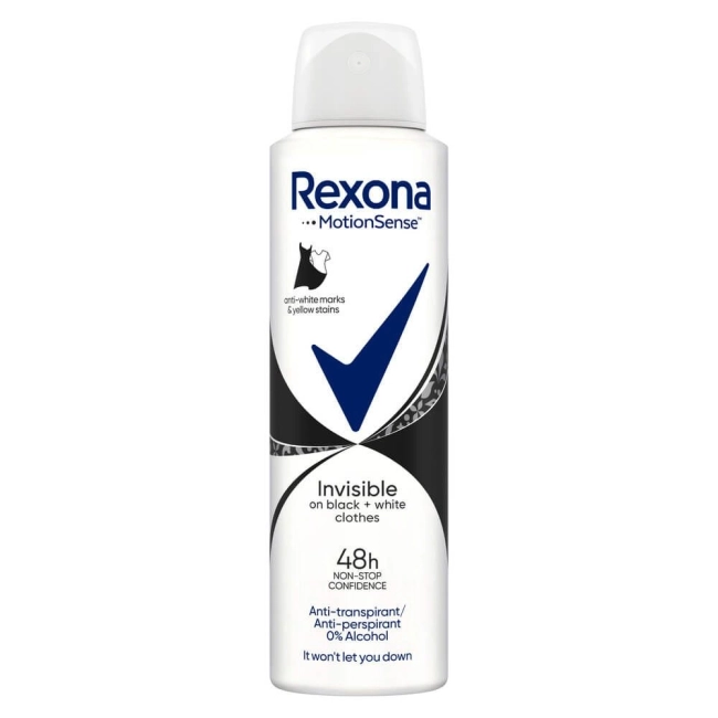 Rexona Invisible on Black + White Clothes Дезодорант против изпотяване за жени 150 мл