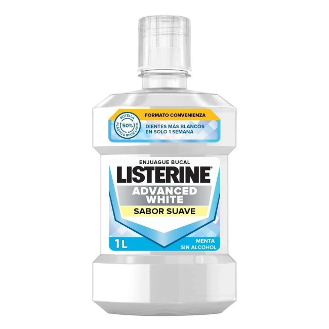 Listerine Advanced White Вода за уста с избелващ ефект без алкохол 1 литър