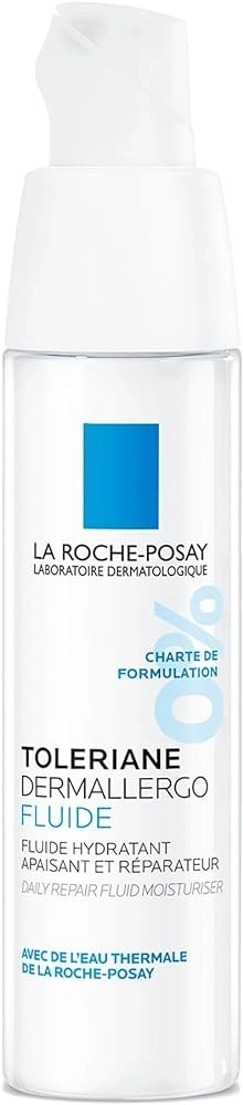 La Roche-Posay Toleriane Dermallergo Флуид за лице и околоочен контур за смесена към мазна, склонна към алергии кожа 40 мл