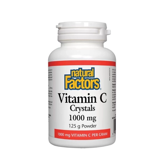 Natural Factors Витамин С, прах - Vitamin C Crystals 1000 mg, 250 дози