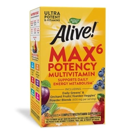 Nature's way Alive Мултивитамини Алайв Max 6 максимум сила - Alive!® Max6 Potency Multivitamin, 90 капсули