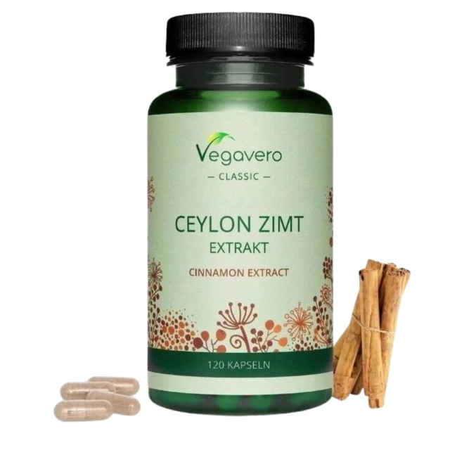 Ceylon Zimt Extrakt / Цейлонска канела екстракт, 120 капсули, 100% Vegan