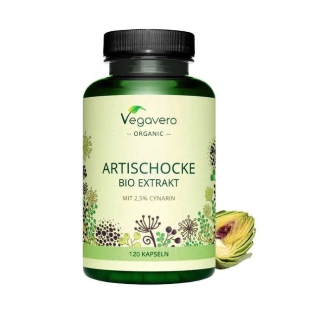 Vegavero Artischocke Bio Extrakt / БИО Артишок екстракт, 120 капсули, 100% Vegan