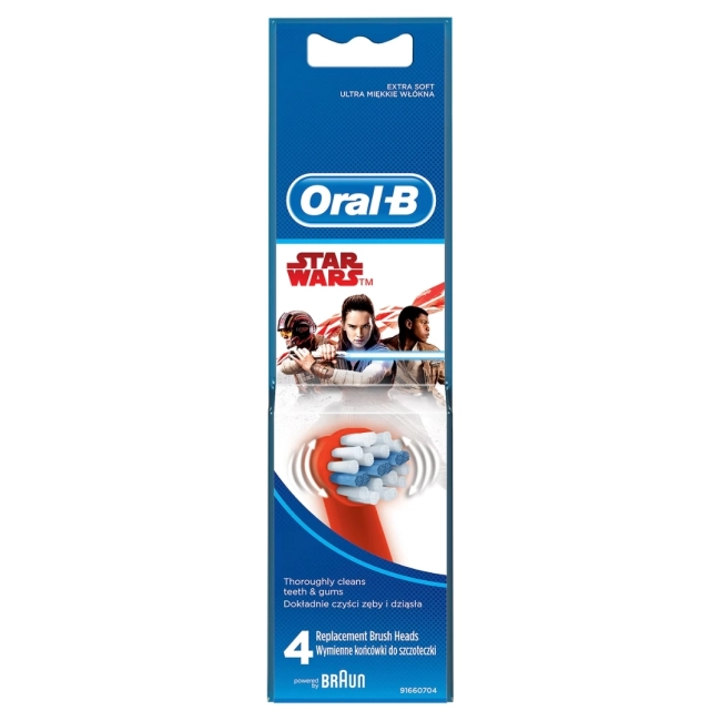 Oral-B Star Wars Extra Soft накрайници за детска електрическа четка за зъби 4 бр
